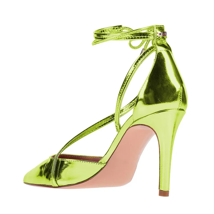 Lime Green High Heel Shoe Stock Photo - Download Image Now - Green Color,  High Heels, Shoe - iStock