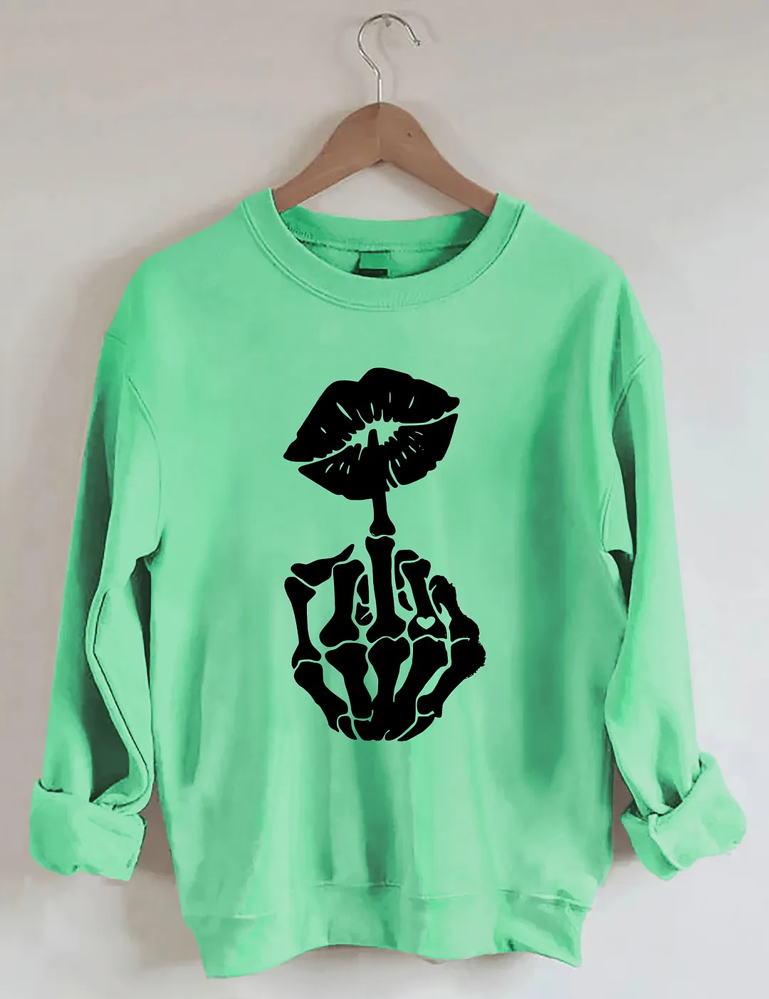 Skeleton Hand And Lips Sweatshirt