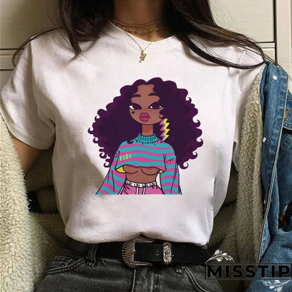 White Fashion Printed Short Sleeved T-shirt