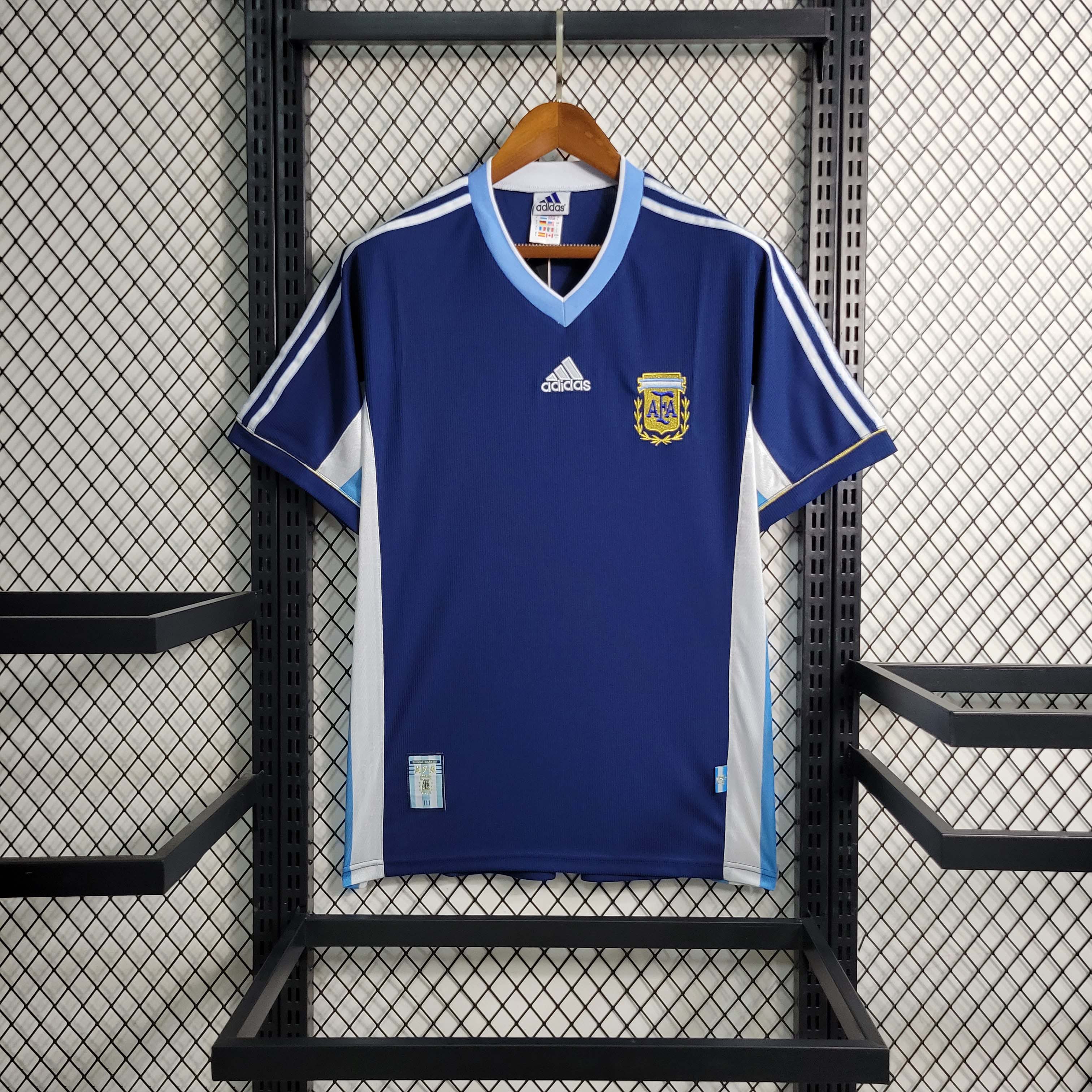 1998 Retro Argentina away Football Shirt 1:1 Thai Quality- Maxi Kit