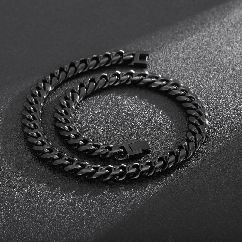 Hip-hop Solid Color Stainless Steel Necklace