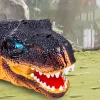 Simulated dinosaur transmitter electric burst large-capacity sound and light Tyrannosaurus rex hand puppet head toy