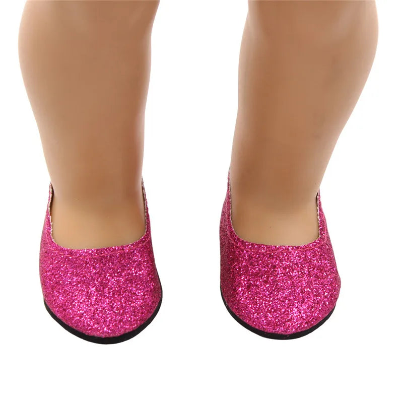 Yiwu Factory Direct Selling Doll Shoes 7.5cm Summer Doll 18 Inch American Girl Accessories Hot Sale