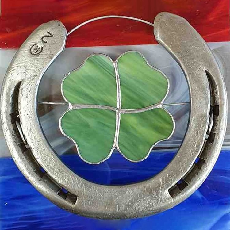 Four Leaf Clover Lucky Horseshoe
