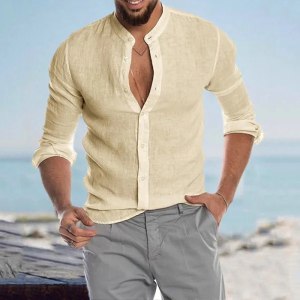 Men's Linen Shirt-inspireuse