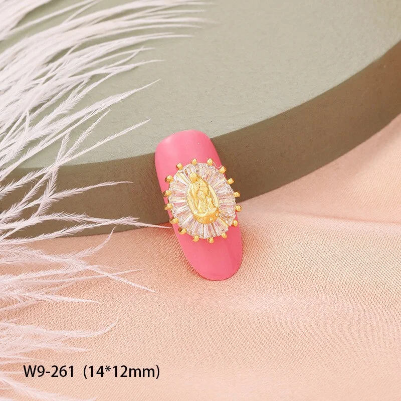 2pcs 2021 New 3D Metal Zircon Nail Art Jewelry Top Zircon Crystal Manicure Zircon Diamond Pendant Japanese Nail Decoration
