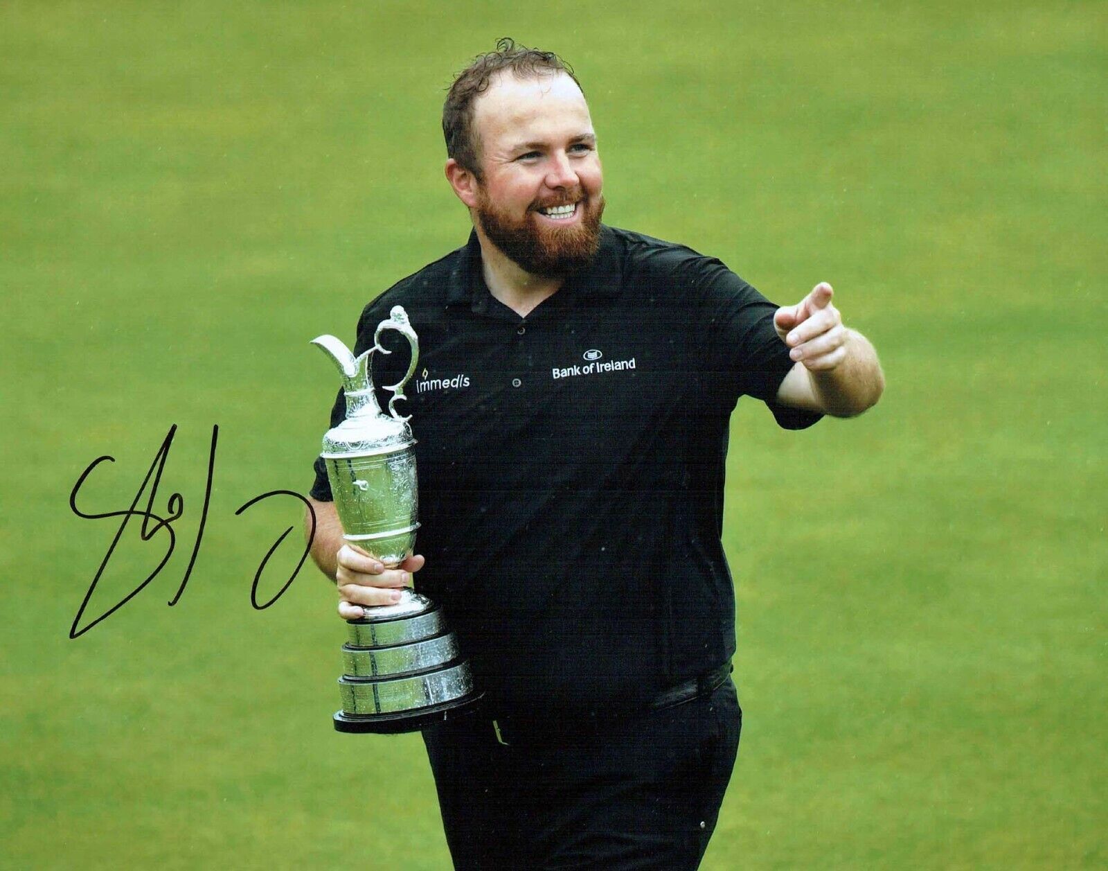 Shane LOWRY SIGNED AUTOGRAPH The Open Portrush Golf 14x11 Photo Poster painting 2 AFTAL COA