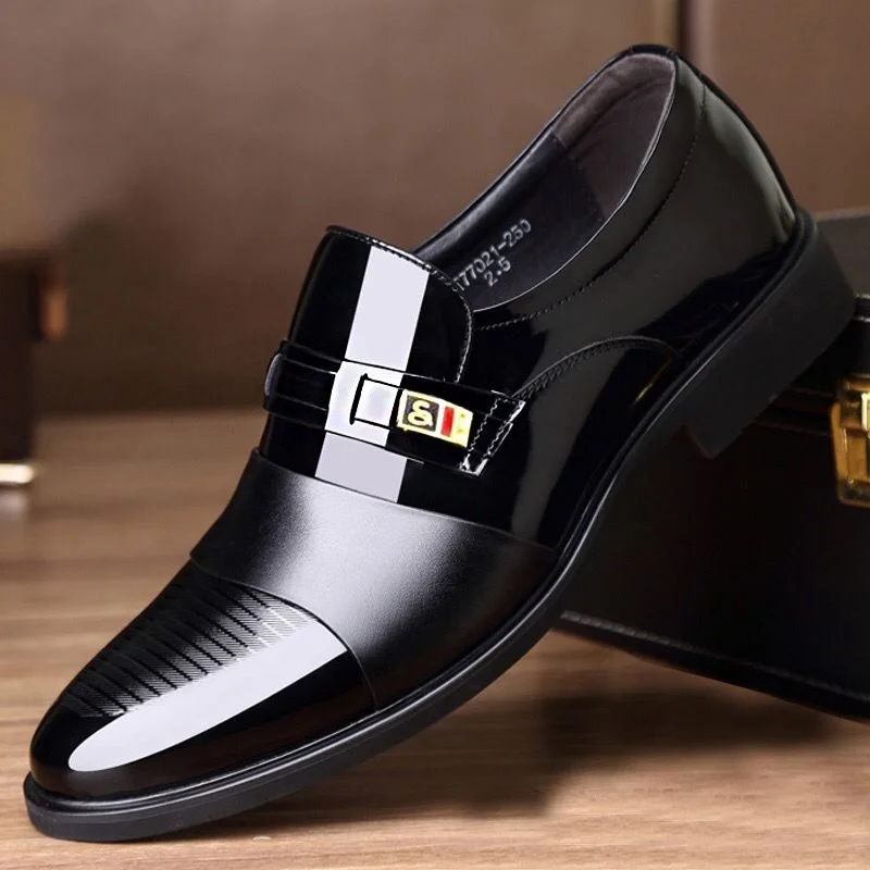 Breakj Business Dress Men Shoes Formal Slip On Dress Shoes Men Oxfords Footwear High Quality Leather Shoes For Men