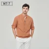 Men's Pure Cotton Stand Collar Linen Shirt