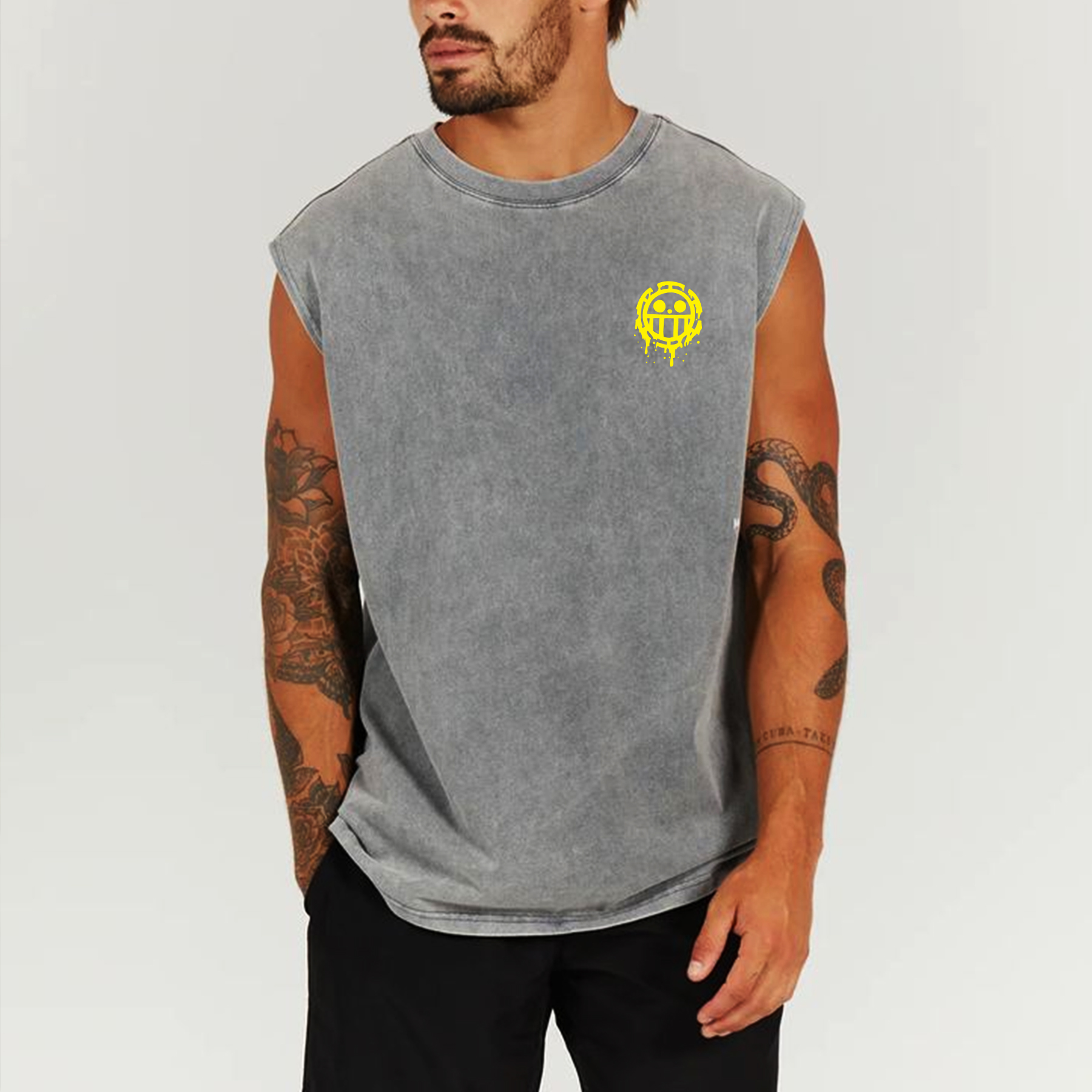 Casual Batik Animation Print Fitness Tank Top