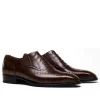 Men's Brogue Wingtip Oxford Shoes - Leather Sole