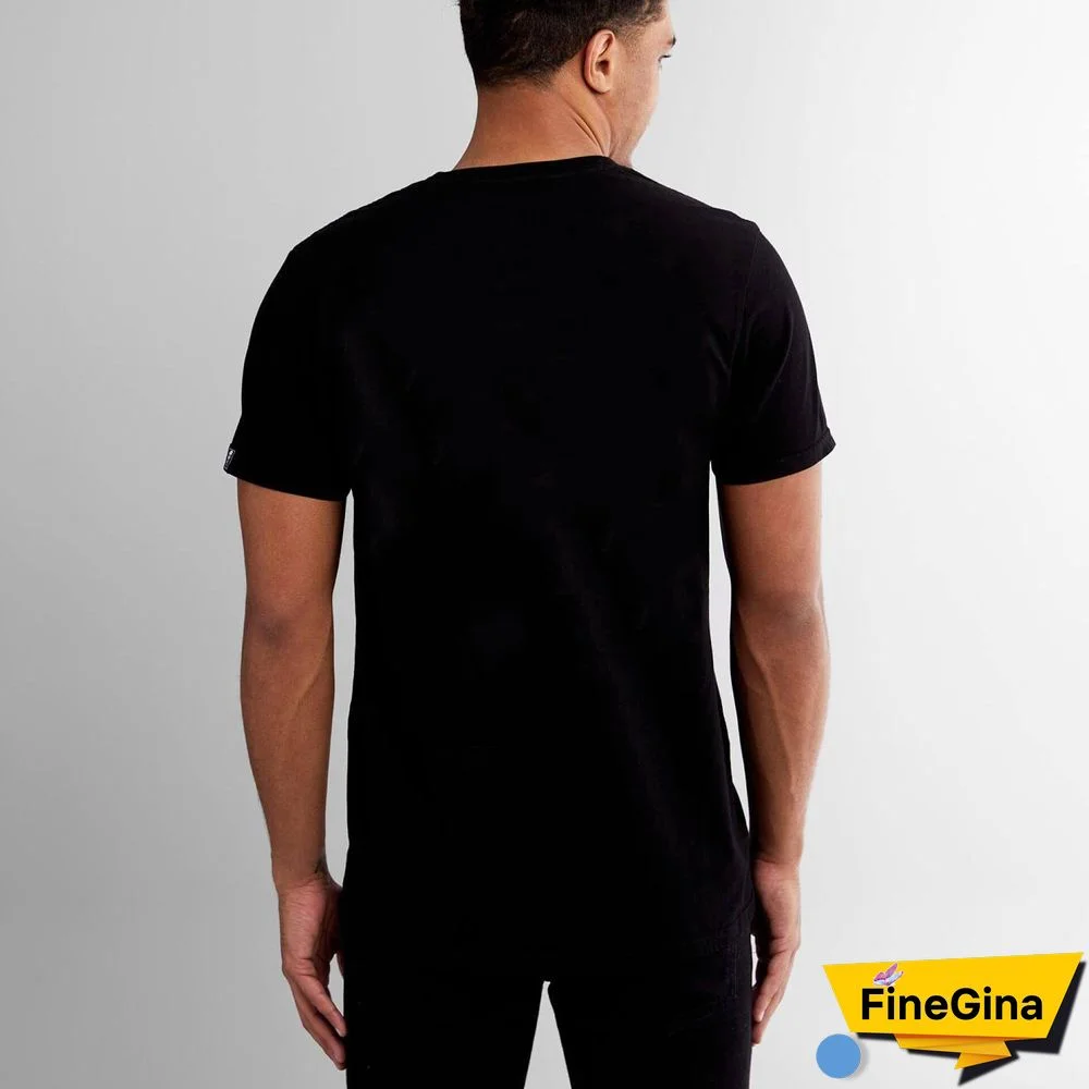 Mens Black Printed T-Shirt