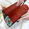 (US Local)DIY Mandala Diamond Art Wooden Coin Pouch with Chain 5D Diamond Painting Purse