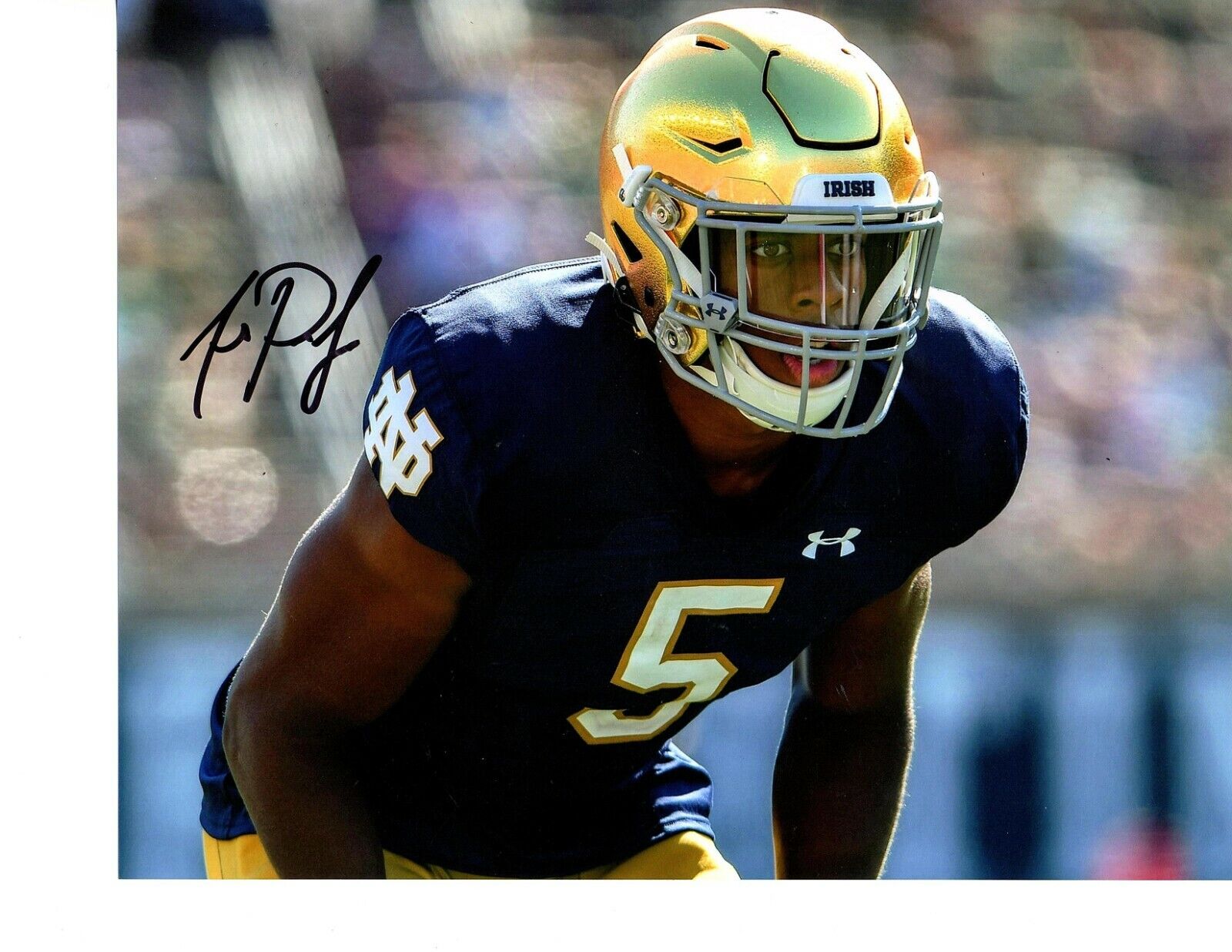 Troy Pride Jr Notre Dame Fighting Irish signed autographed 8x10 football Photo Poster painting b