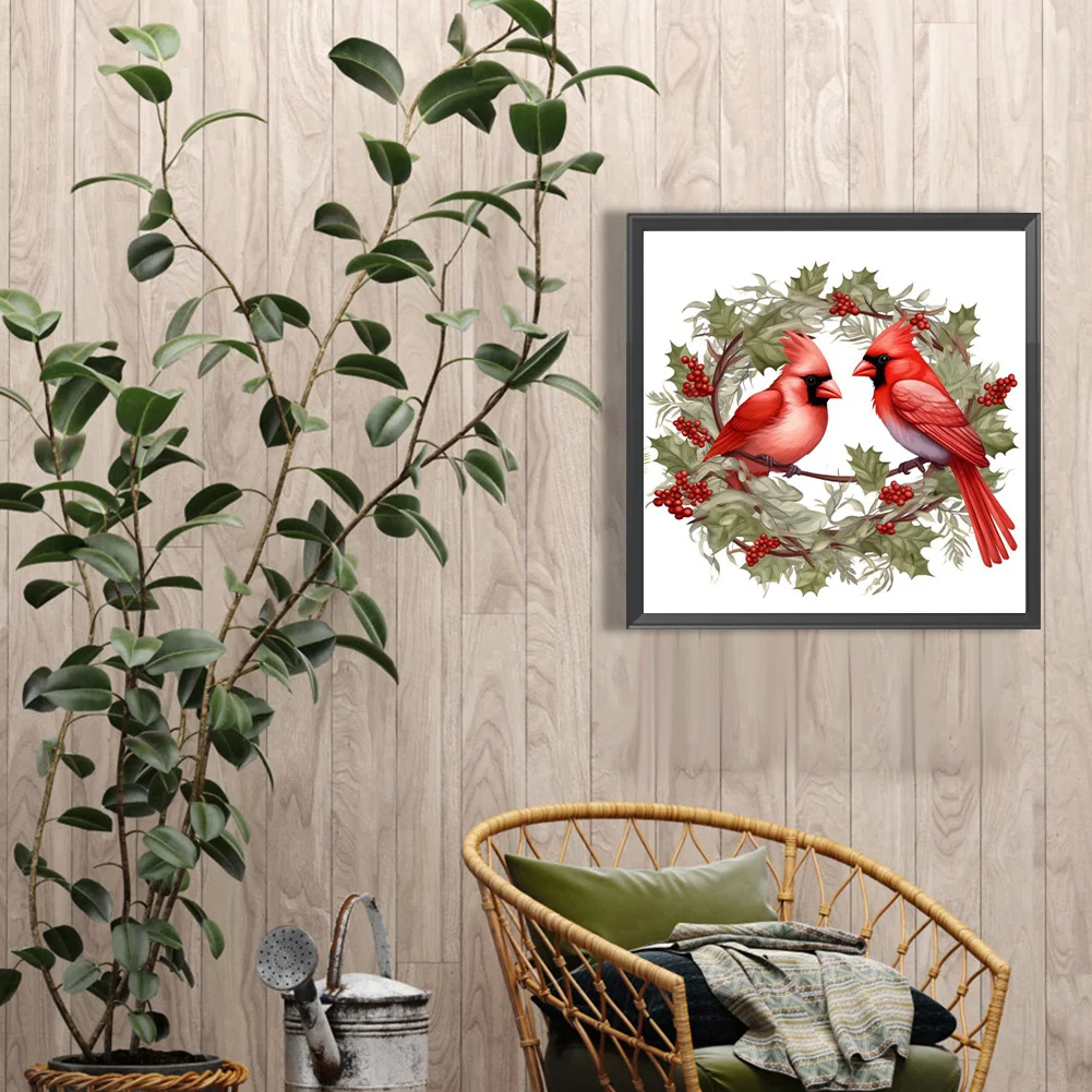 Diamond Painting - Full Round Drill - Nordic Cardinal(Canvas|40*40cm)