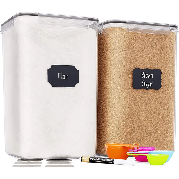 Sanmadrola Extra Large Airtight Food Storage Containers with Lids 6.5 L Rice Containers 220 Oz for Flour Sugar Rice Baking Supply Airtight Kitchen Pantry Bulk Food Storage for Kitchen Organization