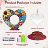 DIY Special Shape Diamond Painting Wooden Heart Shape Desk Ornament Decor Kit