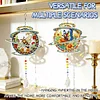 2pcs DIY Diamond Painting Flower Butterfly Bee Wind Chimes Crystal Window Suncatcher Craft Set Birthday Gifts Home Garden Decor