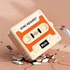 Cassette Tape Design Case Cover for Samsung Galaxy Buds4/4Pro Soft Silicone Protective Cover Shock-Proof Scratch-Resistant