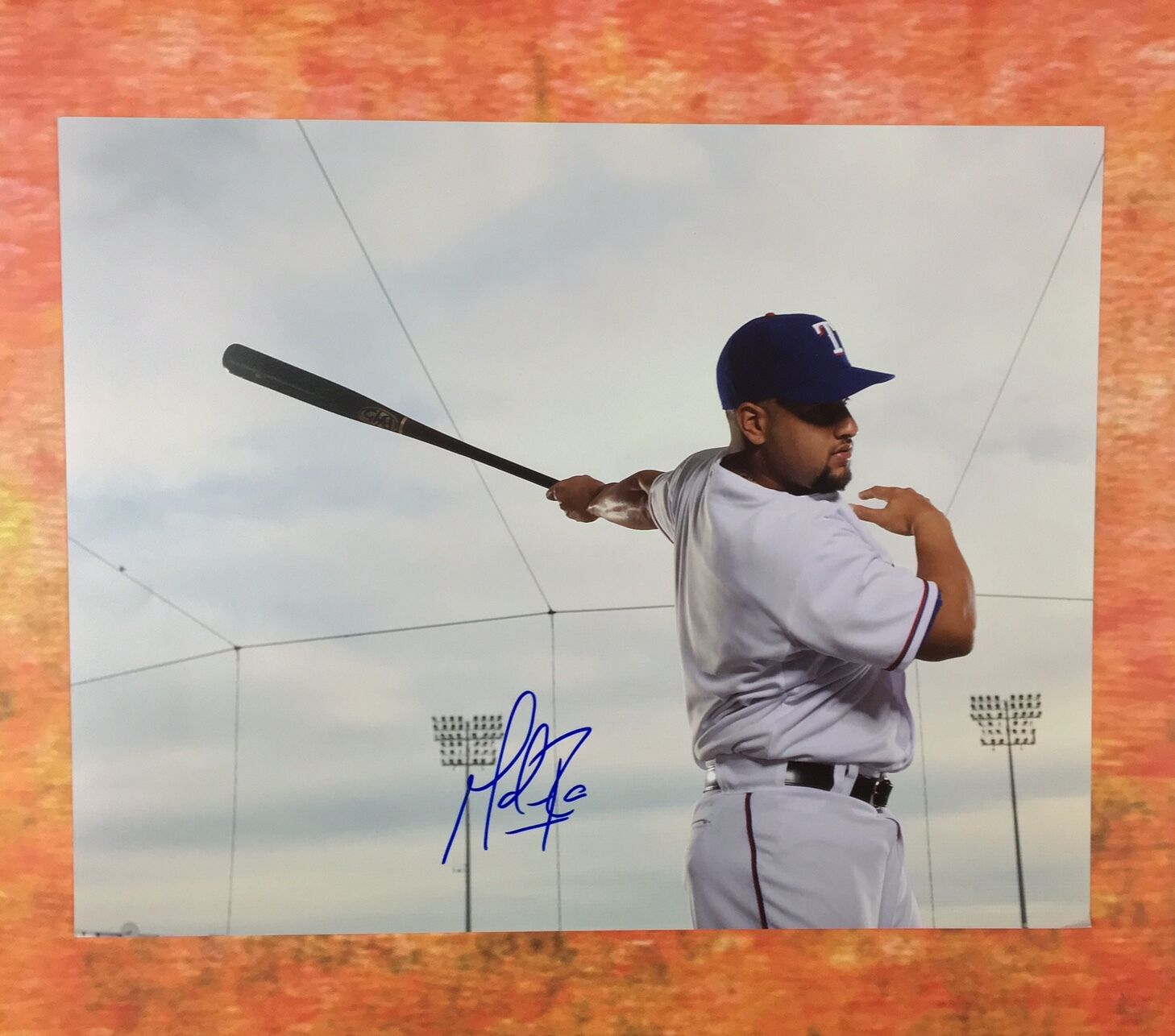 GFA Texas Rangers * MAX RAMIREZ * Signed 11x14 Photo Poster painting COA