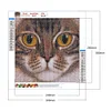 >SALE<5D DIY Diamond Painting Kits Full Round Drill Big Face Cat Mosaic (X637)