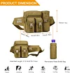 Taktisch Hüfttasche mit Flaschenhalter Militärisch Bauchtasche Wasserdicht Gürteltasche MOLLE Wasserflasche Halter Multifunktional für Damen Herren Wandern Laufen Camping Trekking, Schwarz