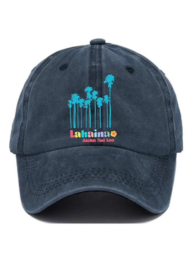 Lahaina Hawaii Maui Print Baseball Cap