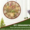 2D DIY Acrylic Garden Diamond Painting Clock Pendant w/ Clock Function Wall Art