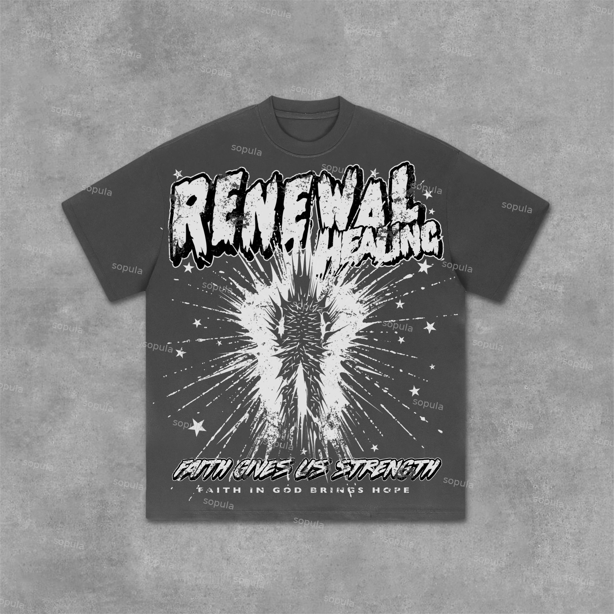 Rebirth - Vintage Old Graphic Cotton T-Shirt