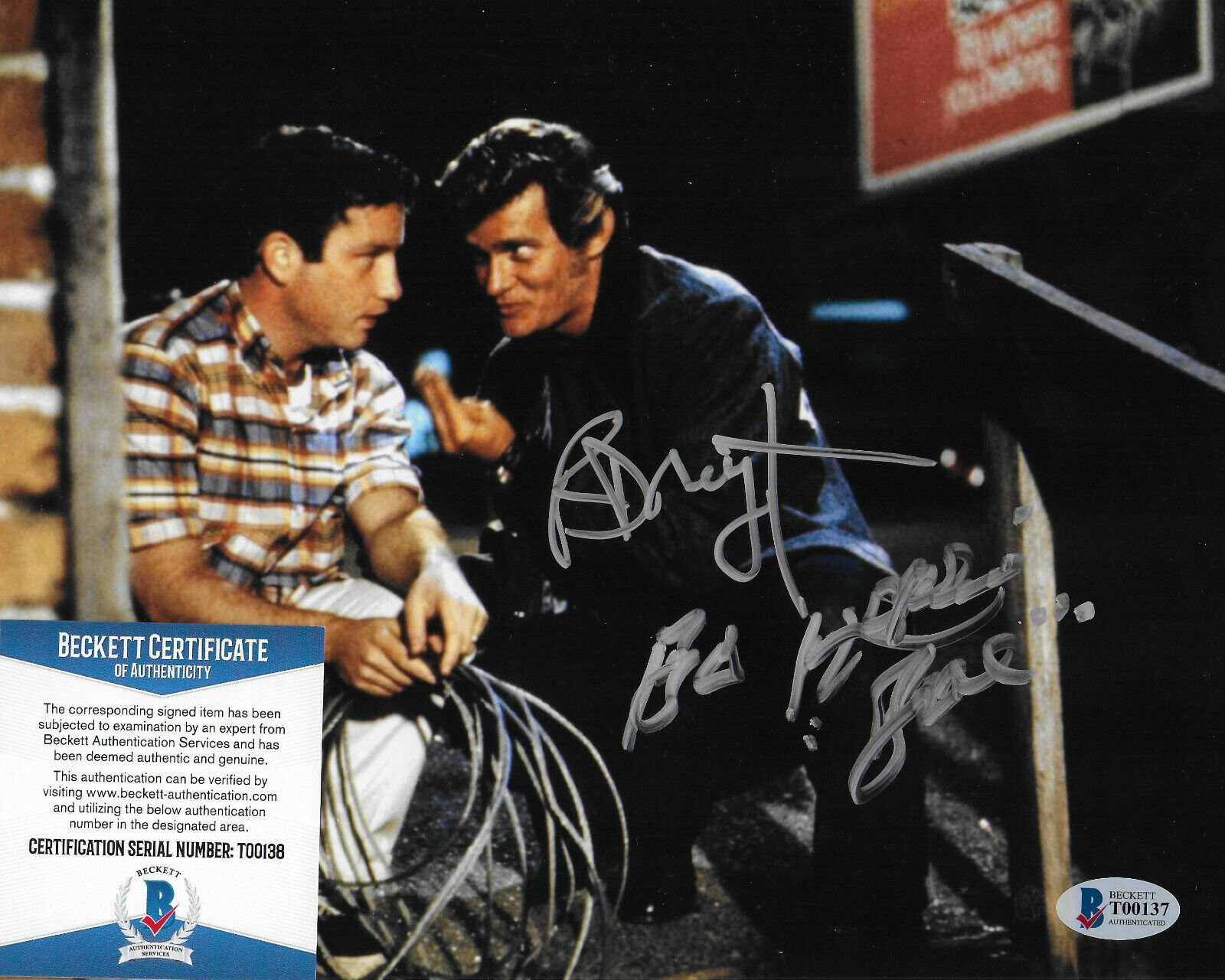 Richard Dreyfuss & Bo Hopkins Original Autographed 8X10 Photo Poster painting w/Beckett COA