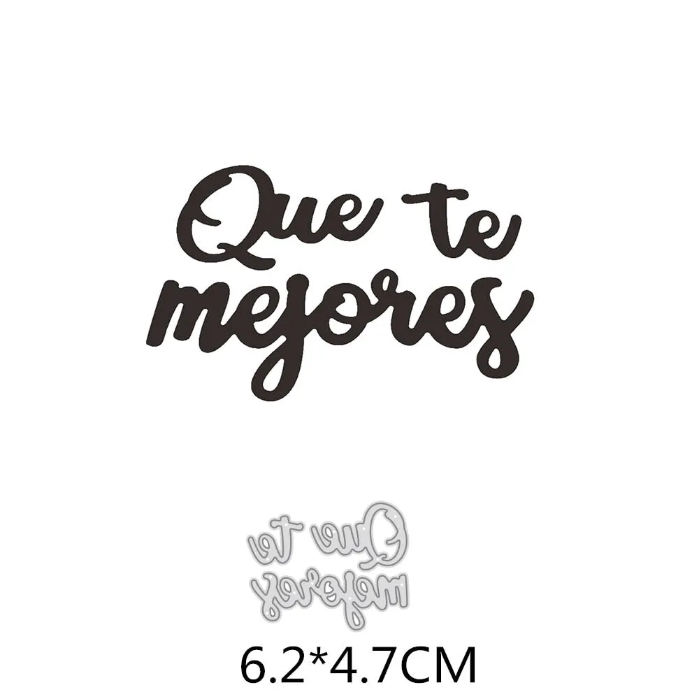 Various Spain Words Dies Cut Metal Stencil Template for DIY Embossing Paper Photo Album Gift Greeting Cards Making New Arrival