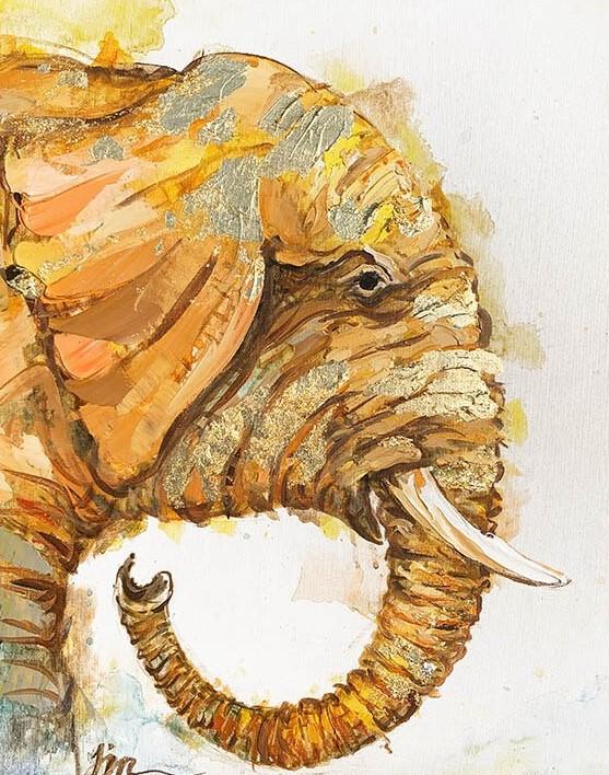 

Golden Elephant – Paint By Numbers - 40*50CM, 501 Original