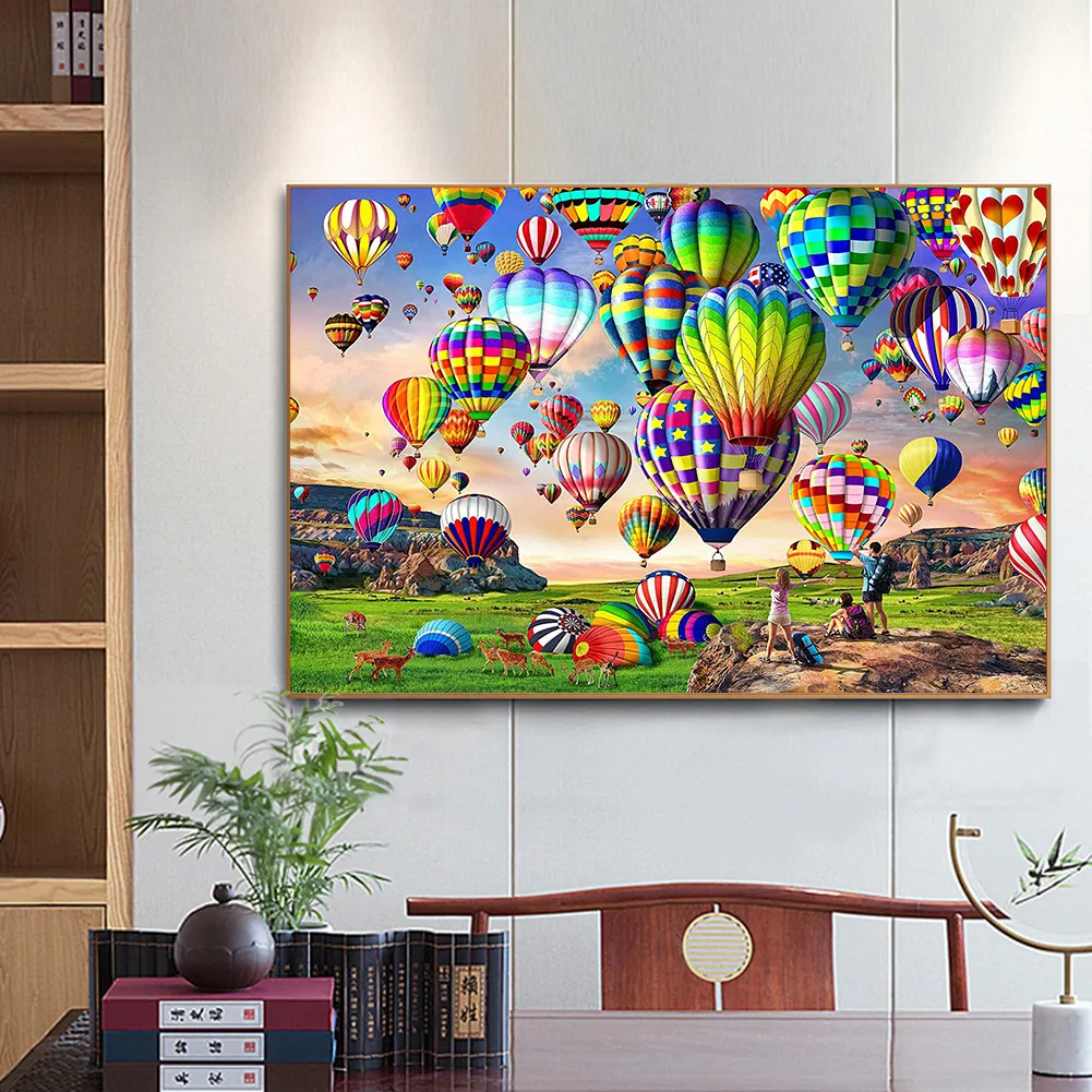 Diamond Painting - Full Round Drill - Hot Air Balloon(60*40cm)