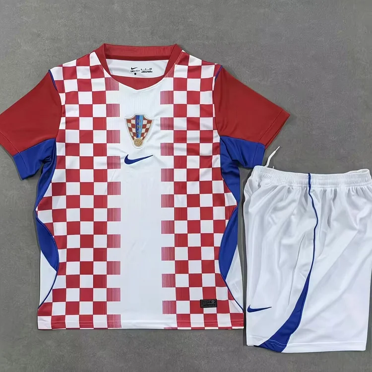 Kids Croatia 2026 World Cup Home Jersey 1:1 Thai Quality