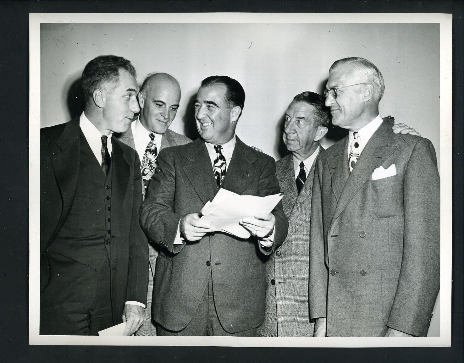 1946 World Series arrangements Press Photo Poster painting Ford Frick Chandler Eddie Collins