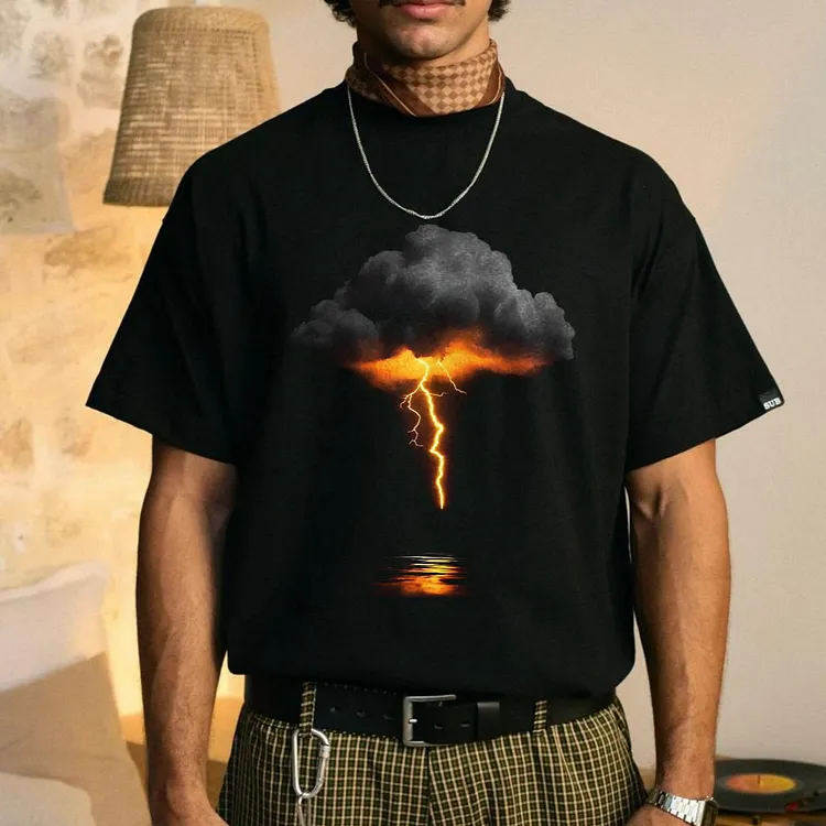 Thunderstorm Blaze Printed Men's T-shirt