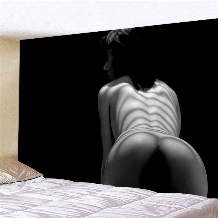 Retro Background Wall Tapestry Sexy Women Line Draw Couple Love Blanket Hippie Carpet Hanging Wall Cloth Tapestries