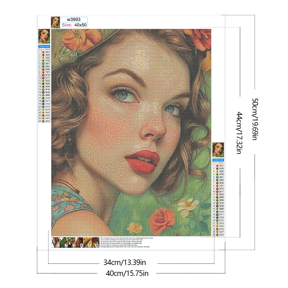 Diamond Painting - Full Round Drill - Girl(Canvas|40*50cm)