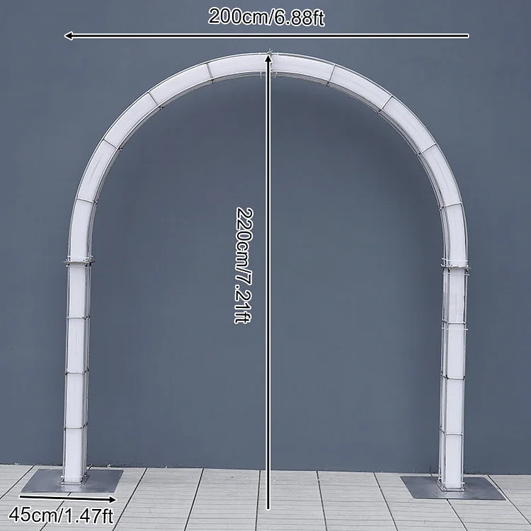 Angela Flower Integrated Solid Stable Galvanized Iron Double Pole Arch Stand Wedding Flower Shelf Props A8657