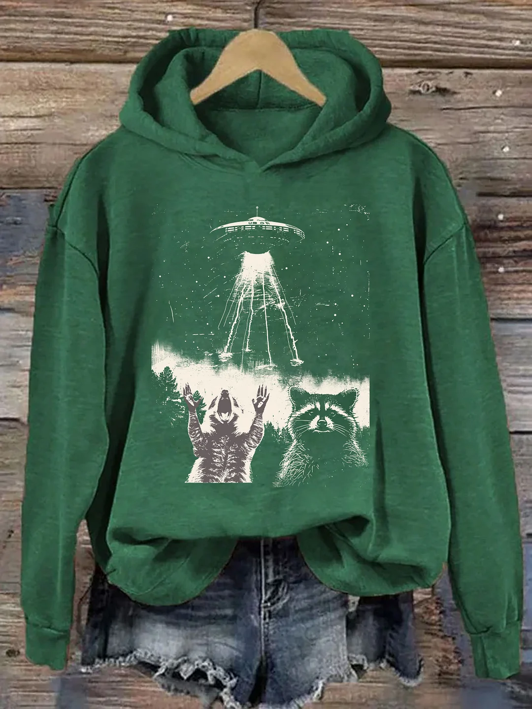 Raccoon UFO Hoodie