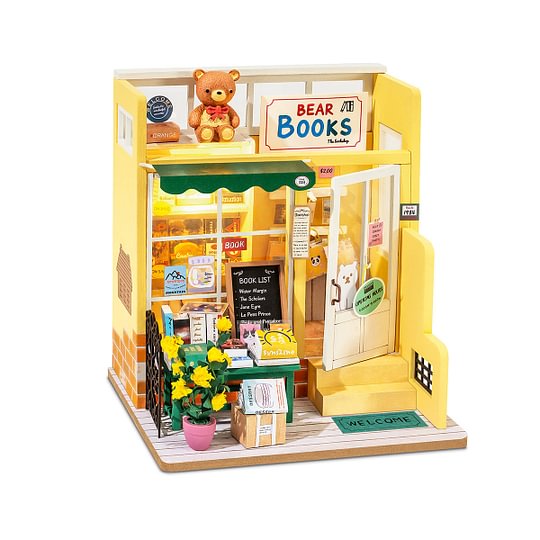 Rolife Mind-Find Bookstore DIY Miniature House DG152 | Robotime Online
