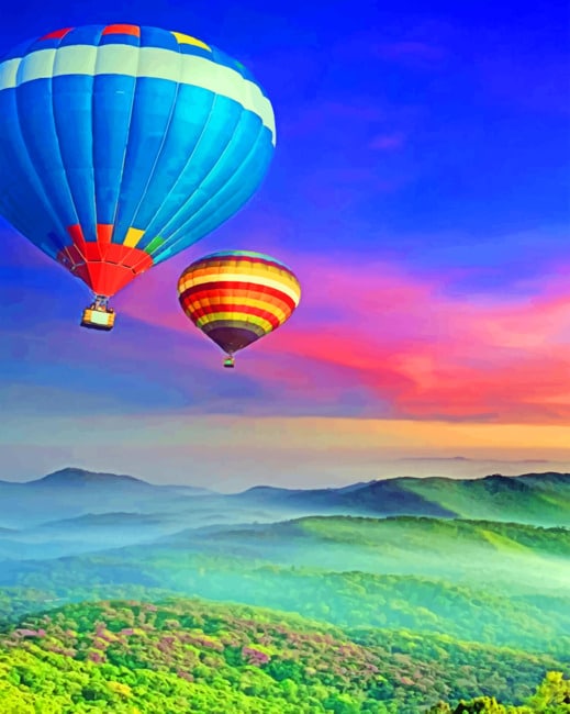 

Aesthetic Air Balloons – Landscapes Paint By Numbers - 40*50CM, 501 Original