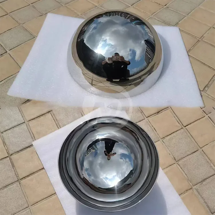 Internal external polishing Stainless steel hemispherical dome