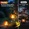 Solar Lanterns Lights with Dual Charging Modes of Solar & Type-C Flickering Flame Garden Light for Garden Yard Patio Decorative