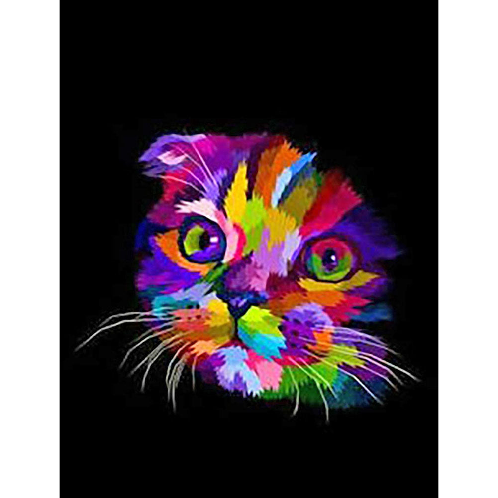 Colorful Kitten Cat 30*40CM(Canvas) Full Round Drill Diamond Painting