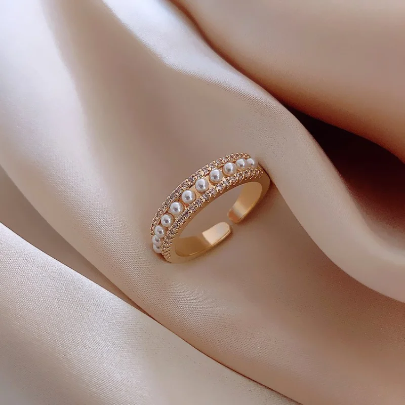 Crystal Pearl Rings