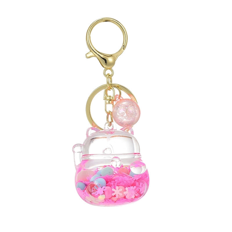 Cute Lucky Cat Arylic Unisex Bag Pendant Keychain