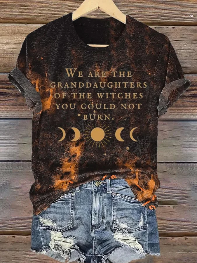 Women's Witch Please Print Casual Print T-Shirt