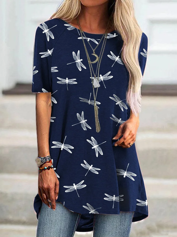Casual Crew Neck Shirts & Tops