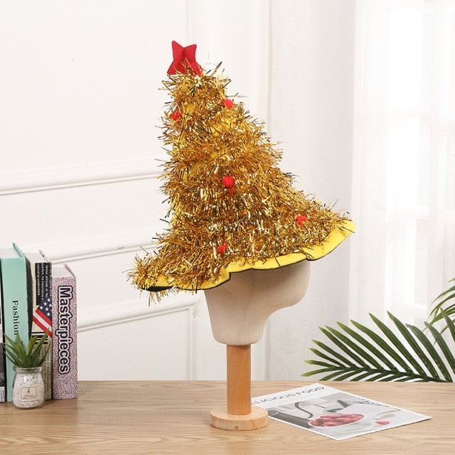 Tassels Christmas Hat Santa Cosplay Decorations for Kids Adults-elleschic